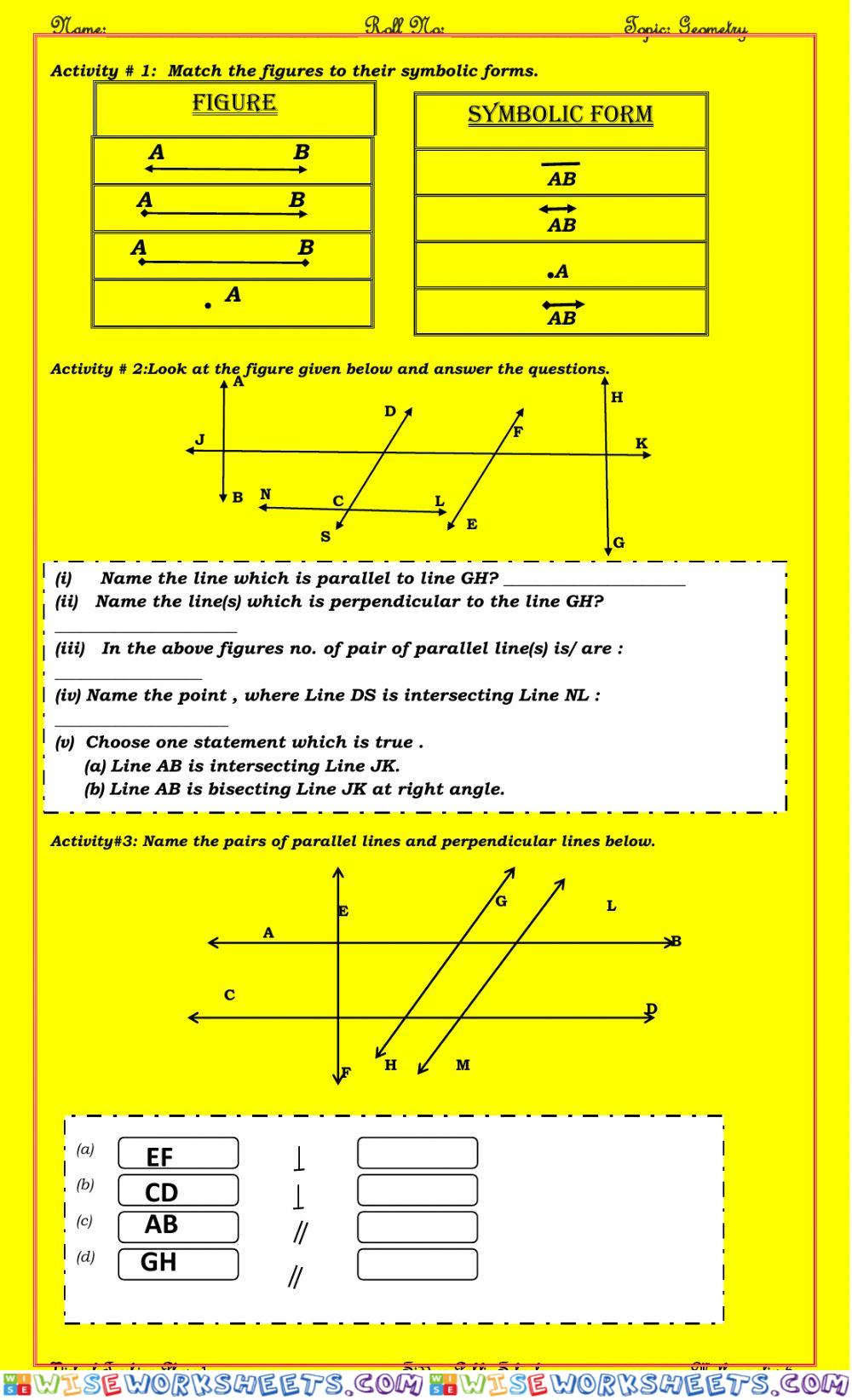 Lines & right bisector