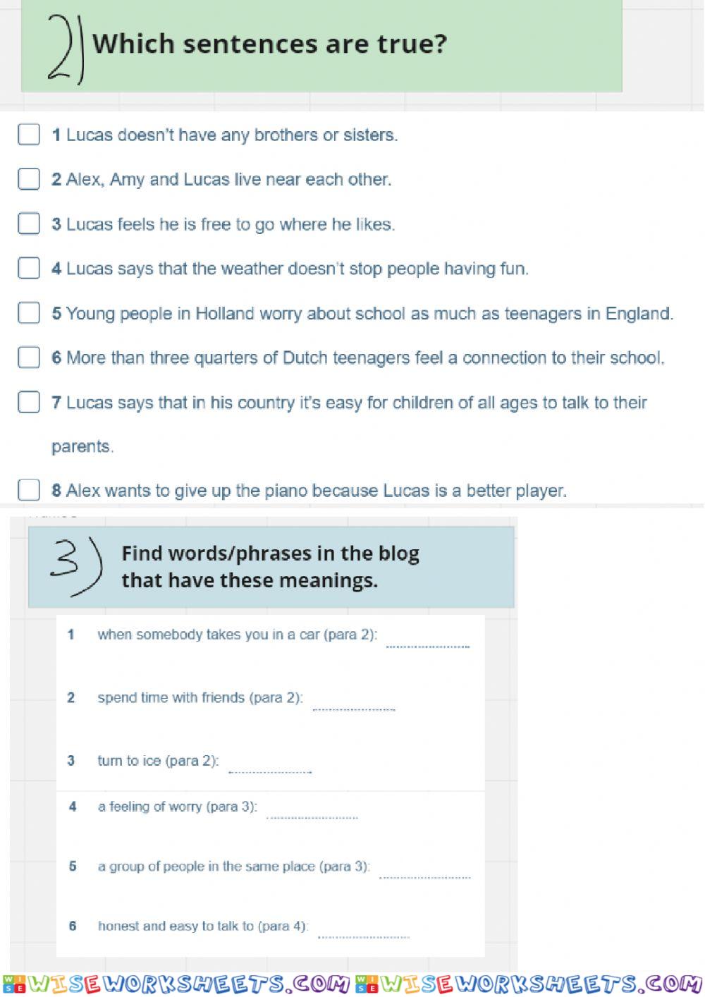 worksheet