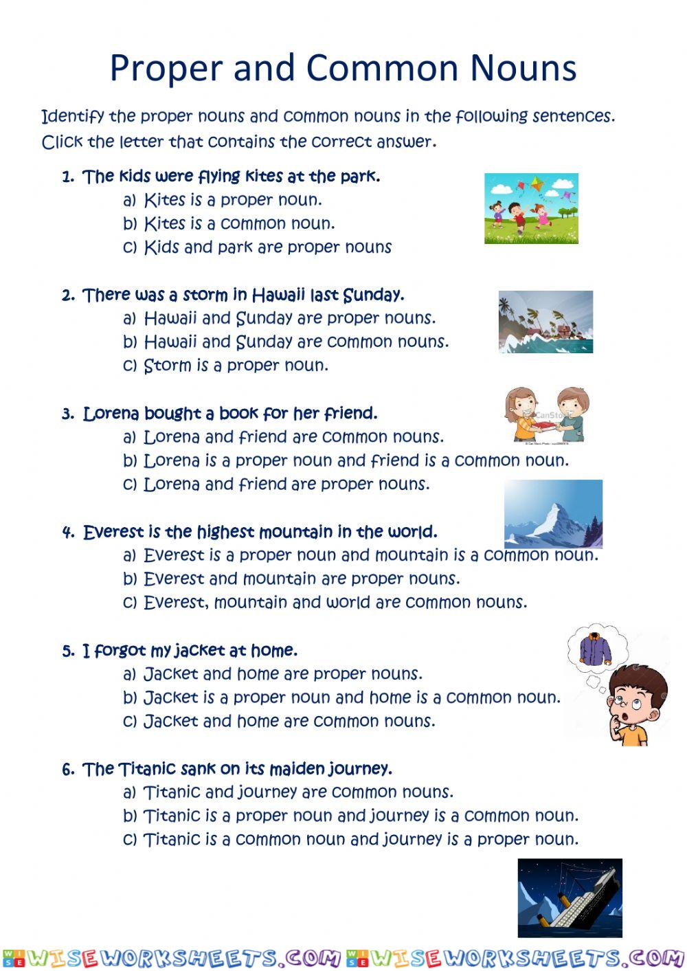 Proper and Common Nouns