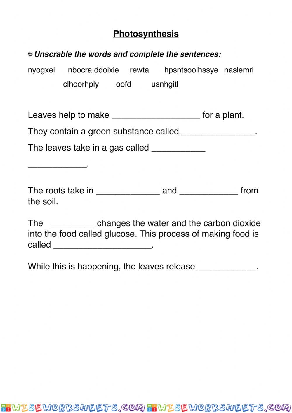 Complete the sentences