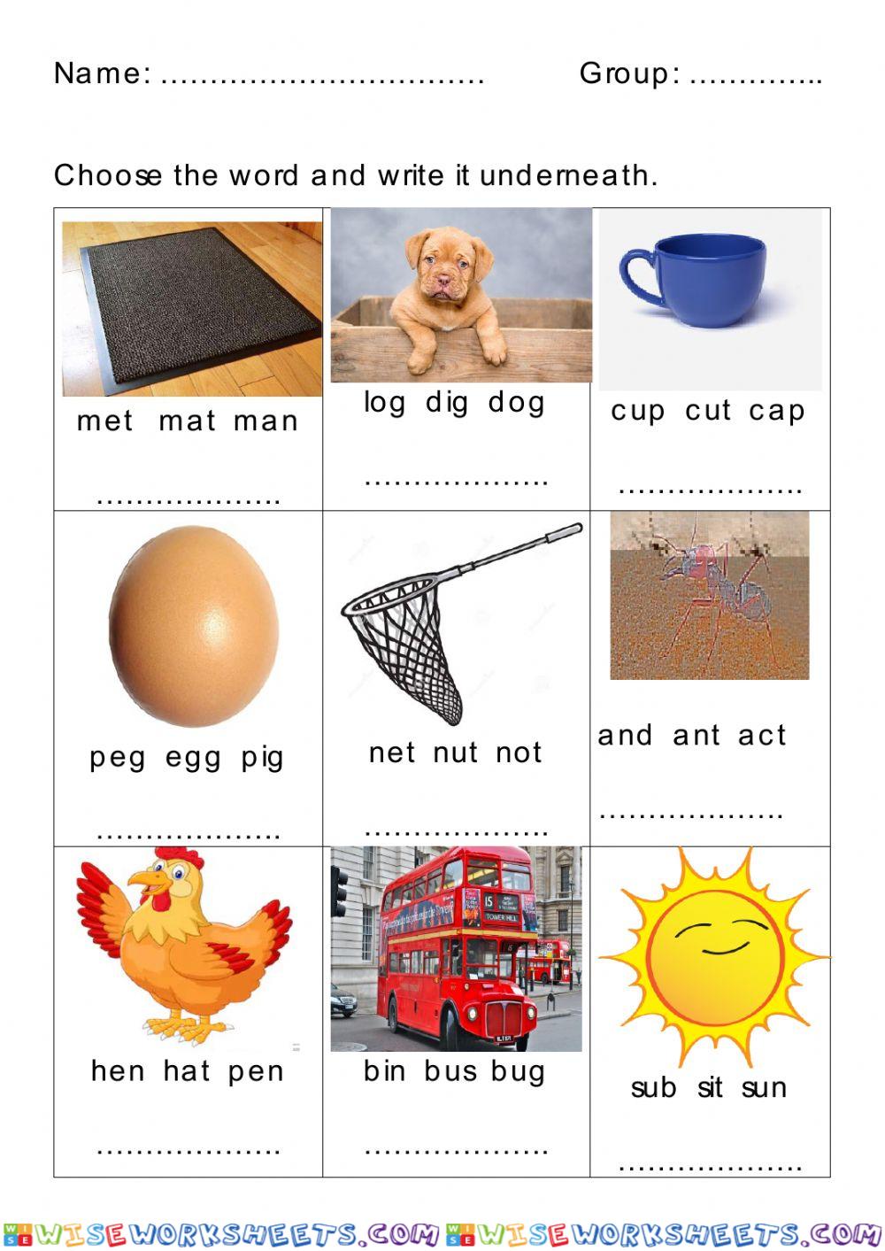 Jolly Phonics groups I, II, III