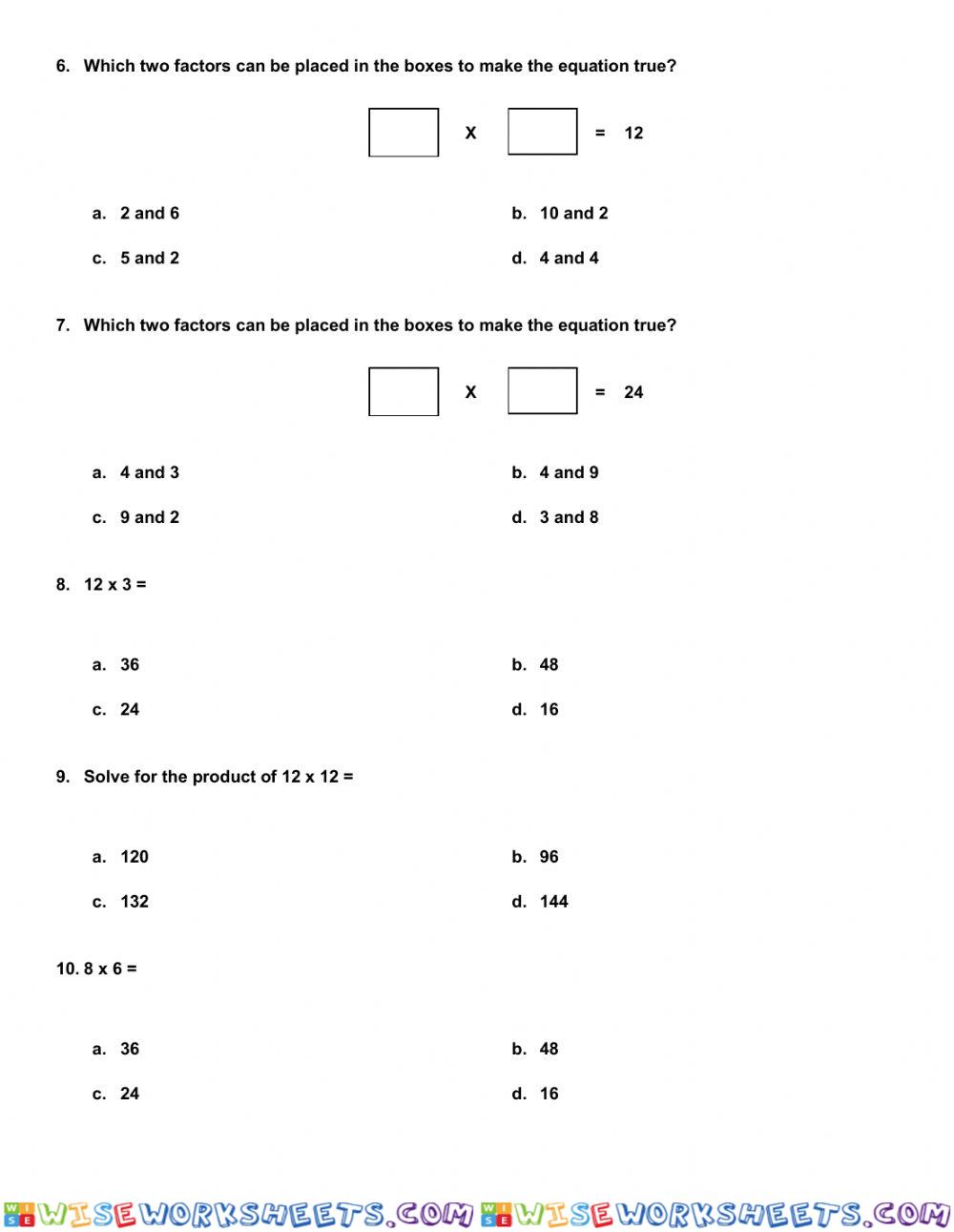 worksheet