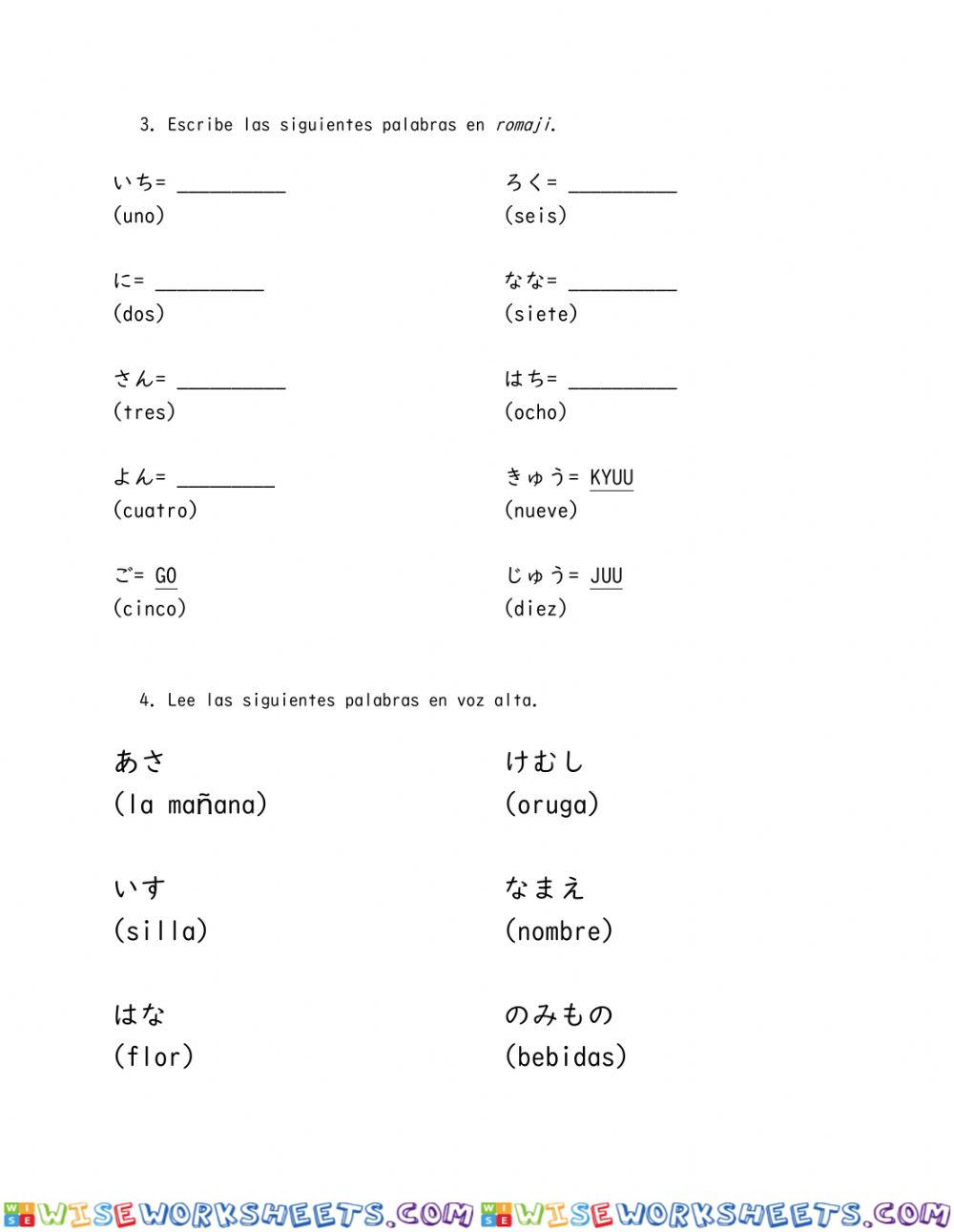 worksheet