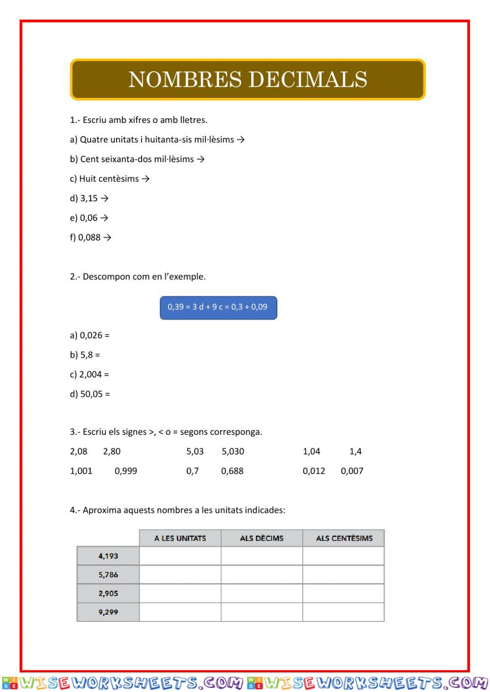 Repàs decimals