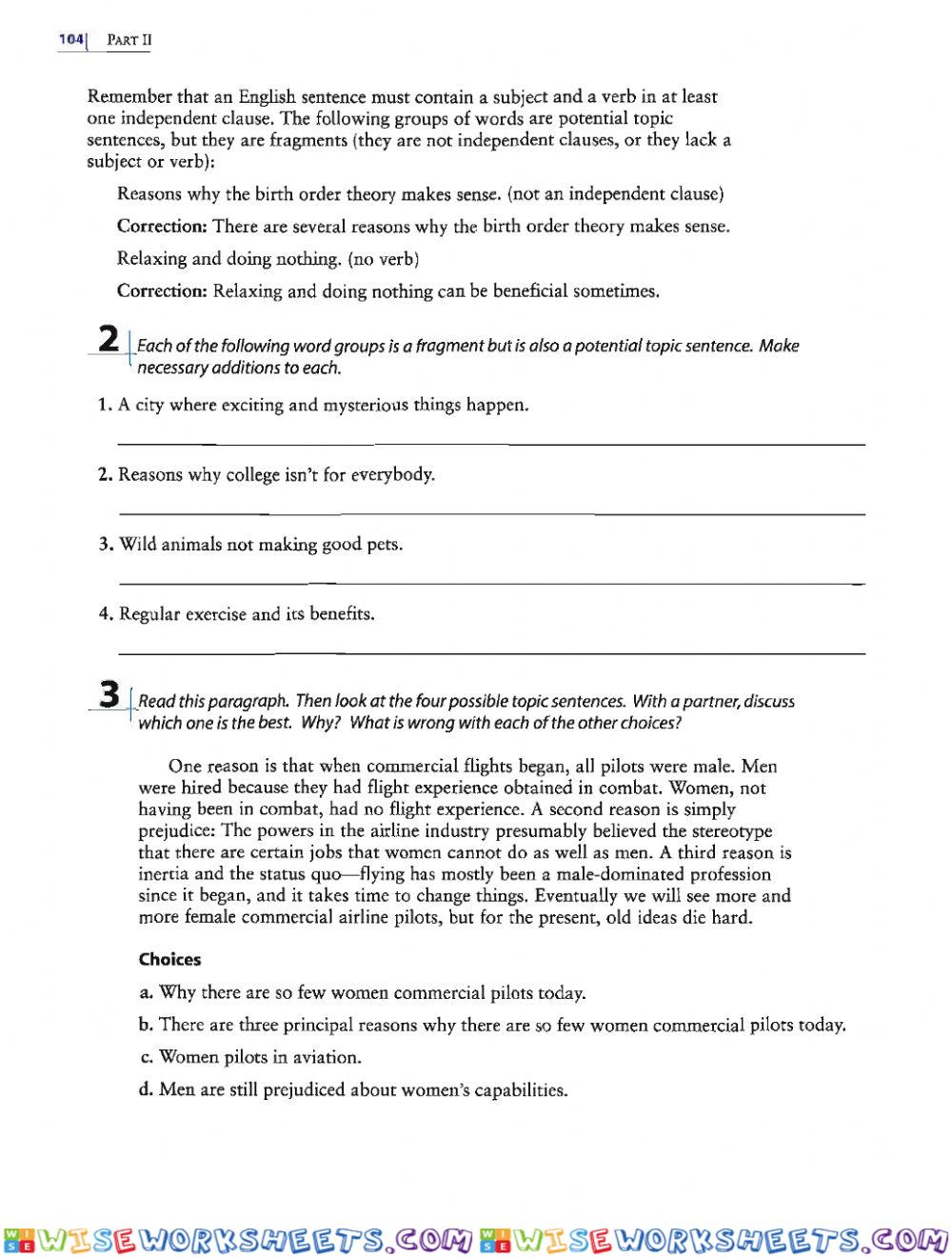 worksheet