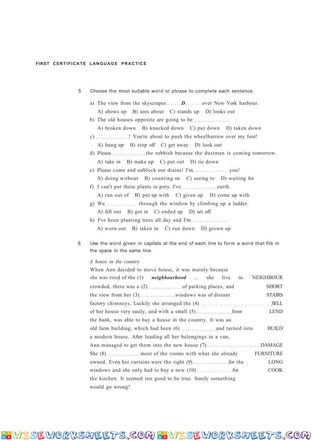 worksheet