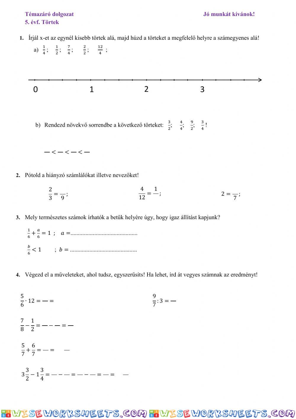 worksheet