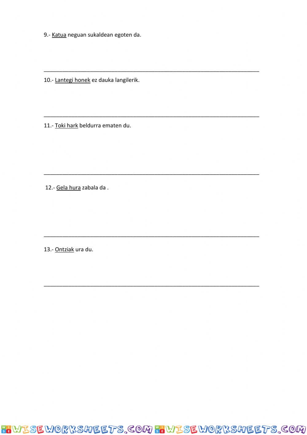 worksheet