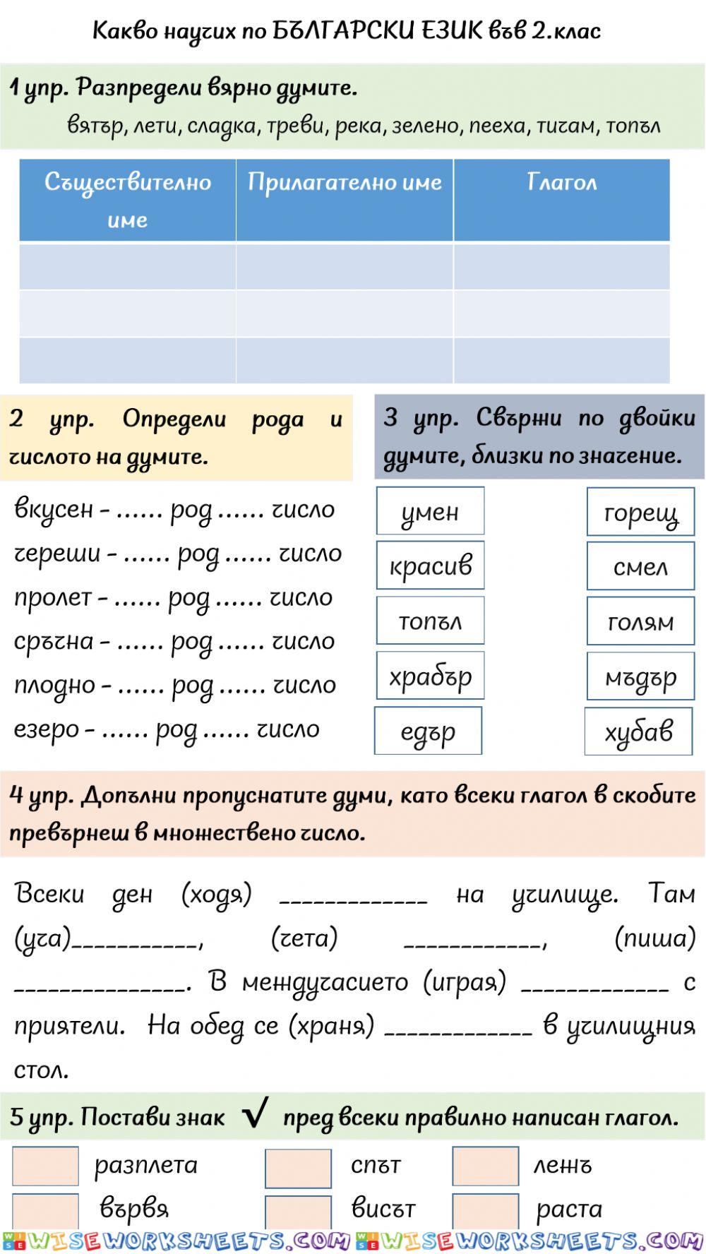 Какво научих във 2.клас