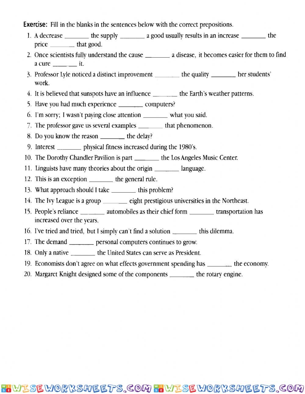worksheet