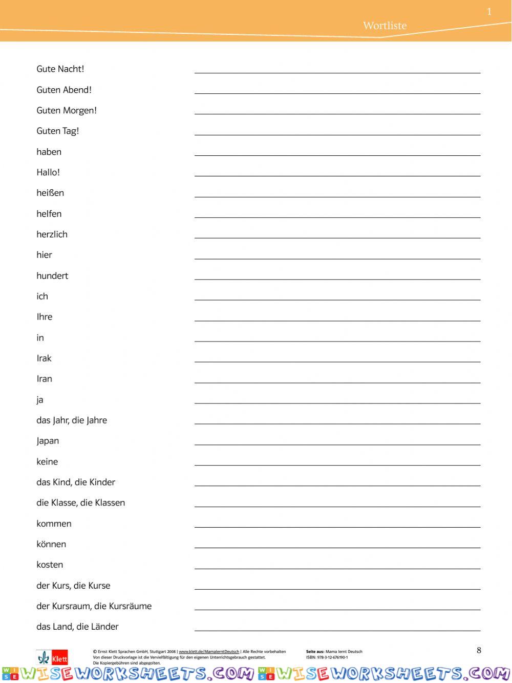 worksheet