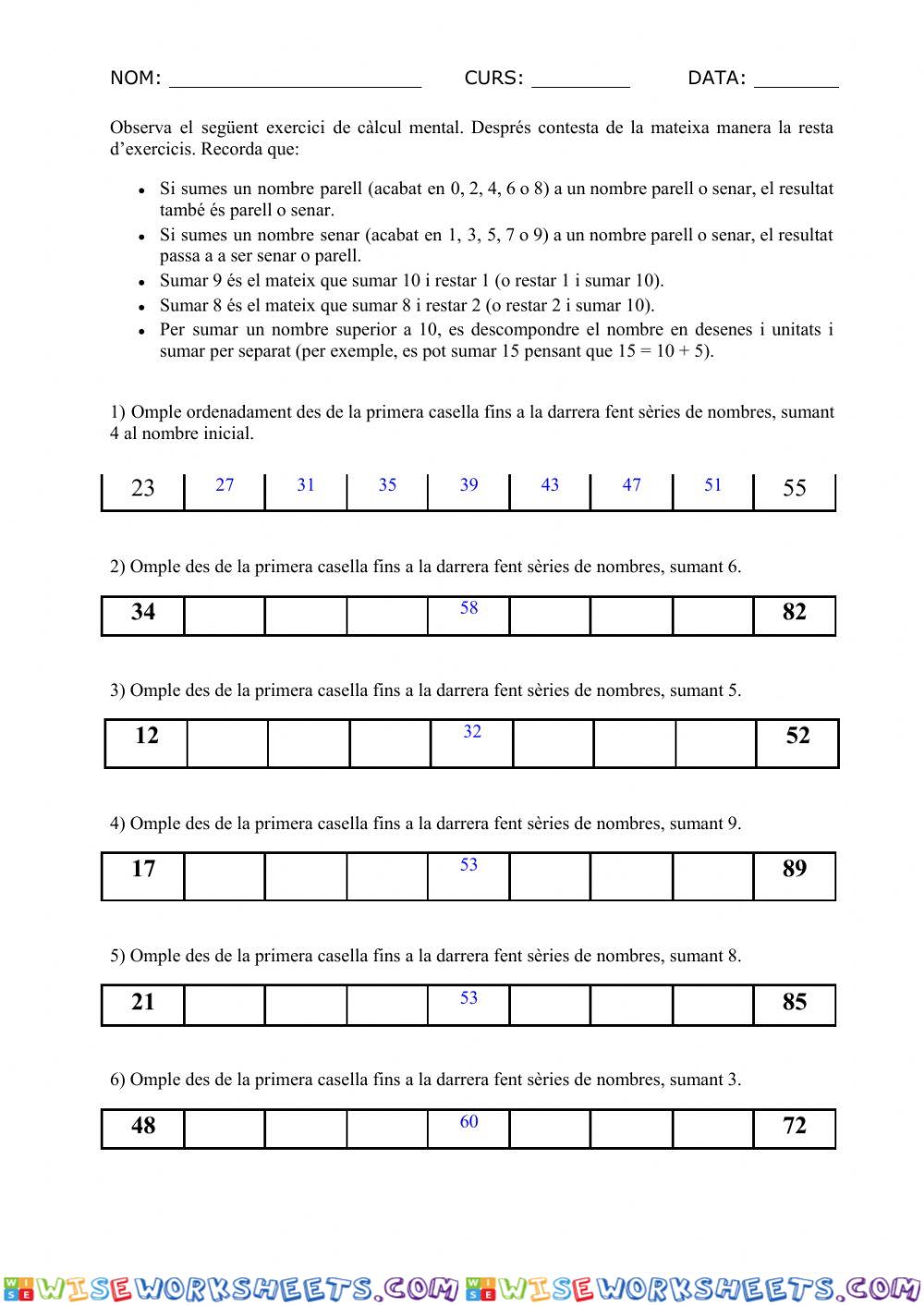 worksheet