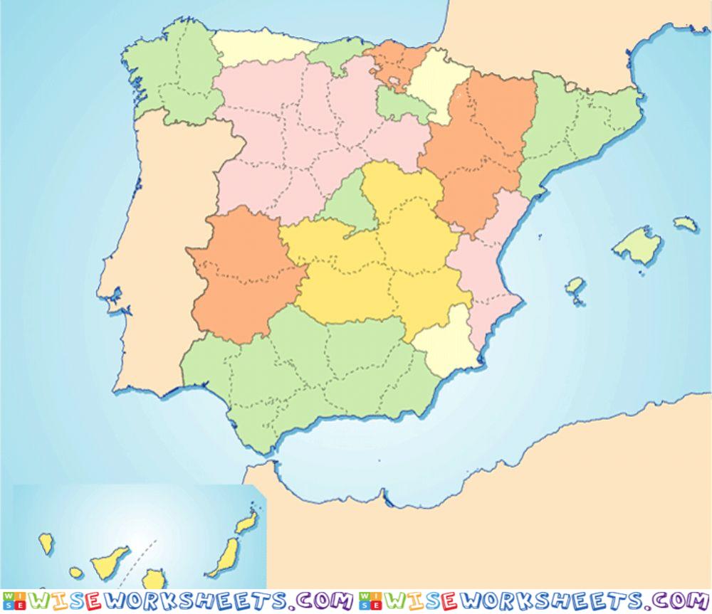 Mapa político de España