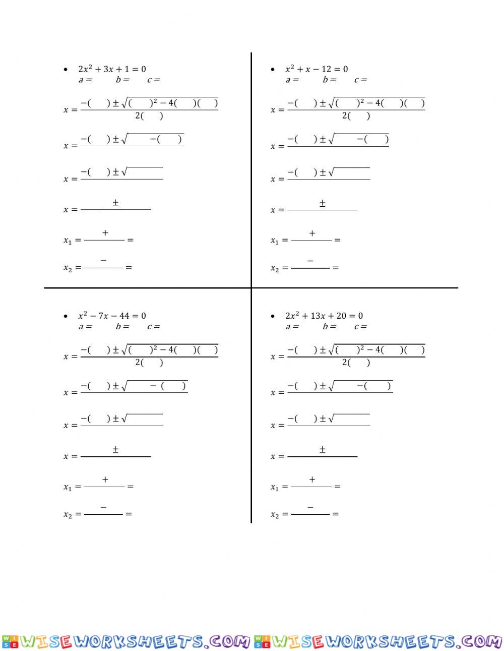 worksheet