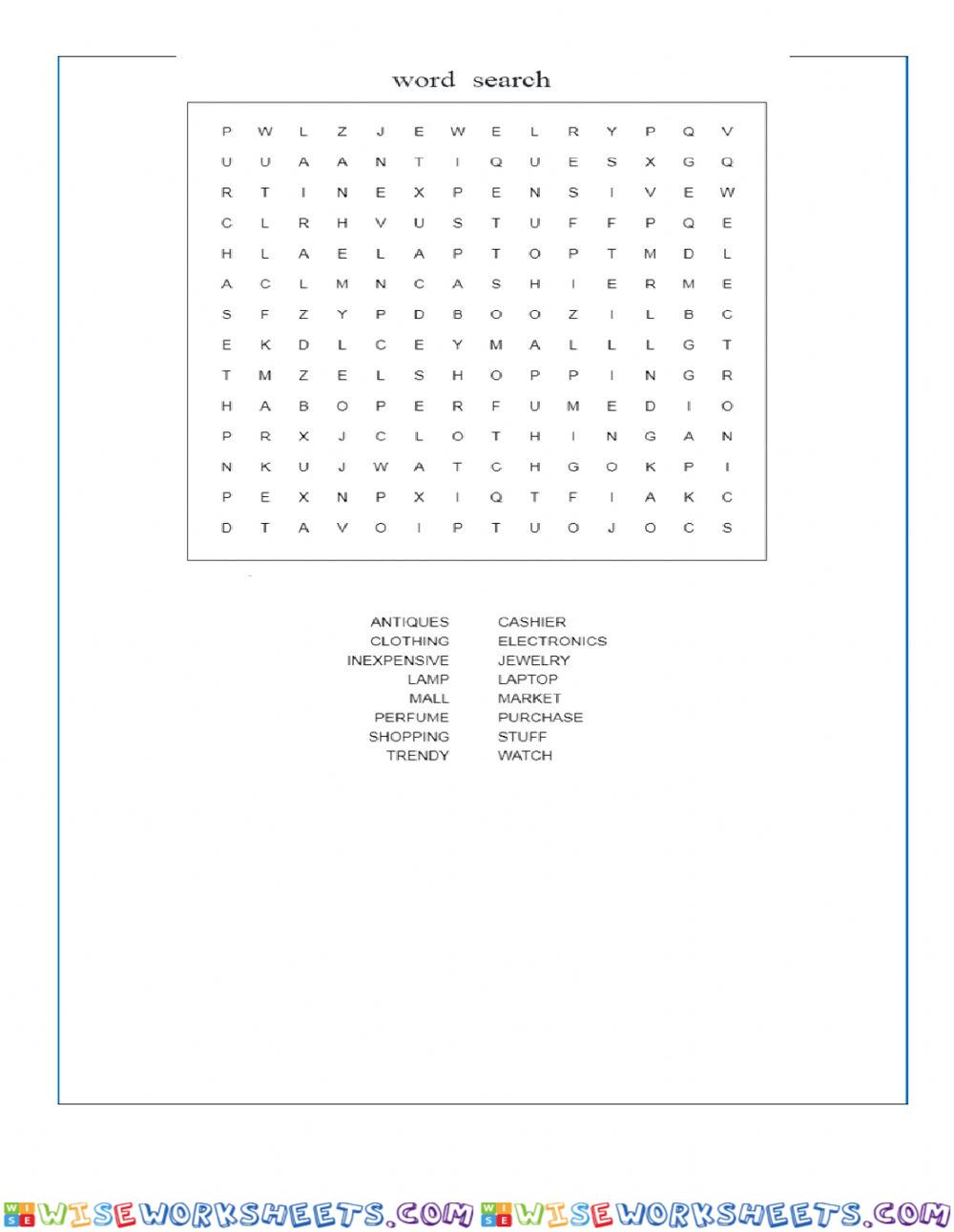 worksheet