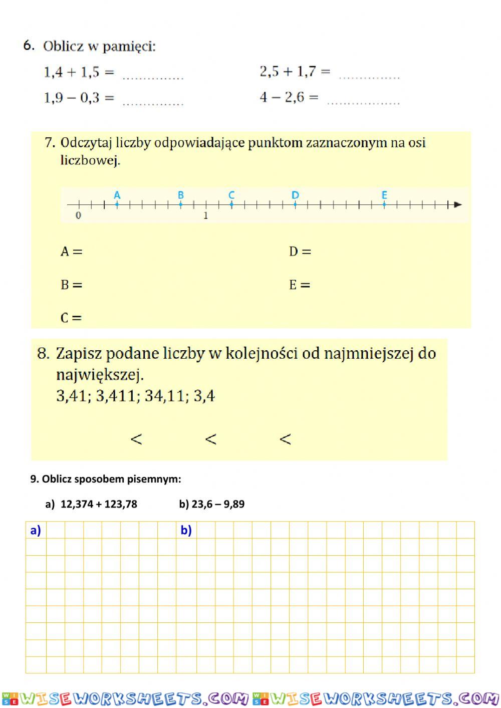 worksheet