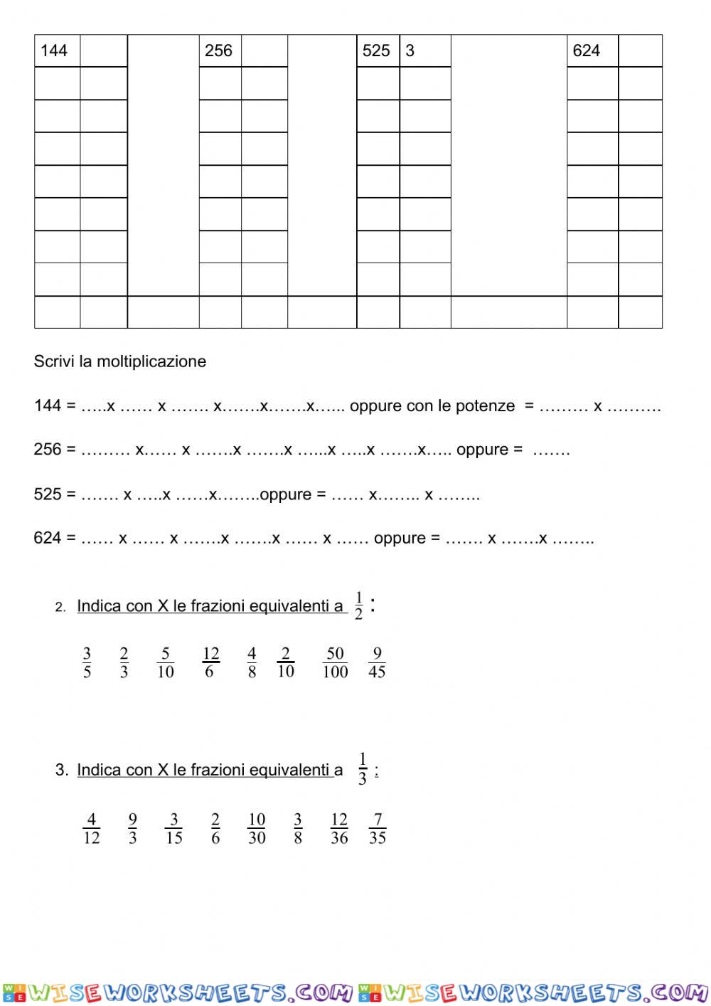 worksheet