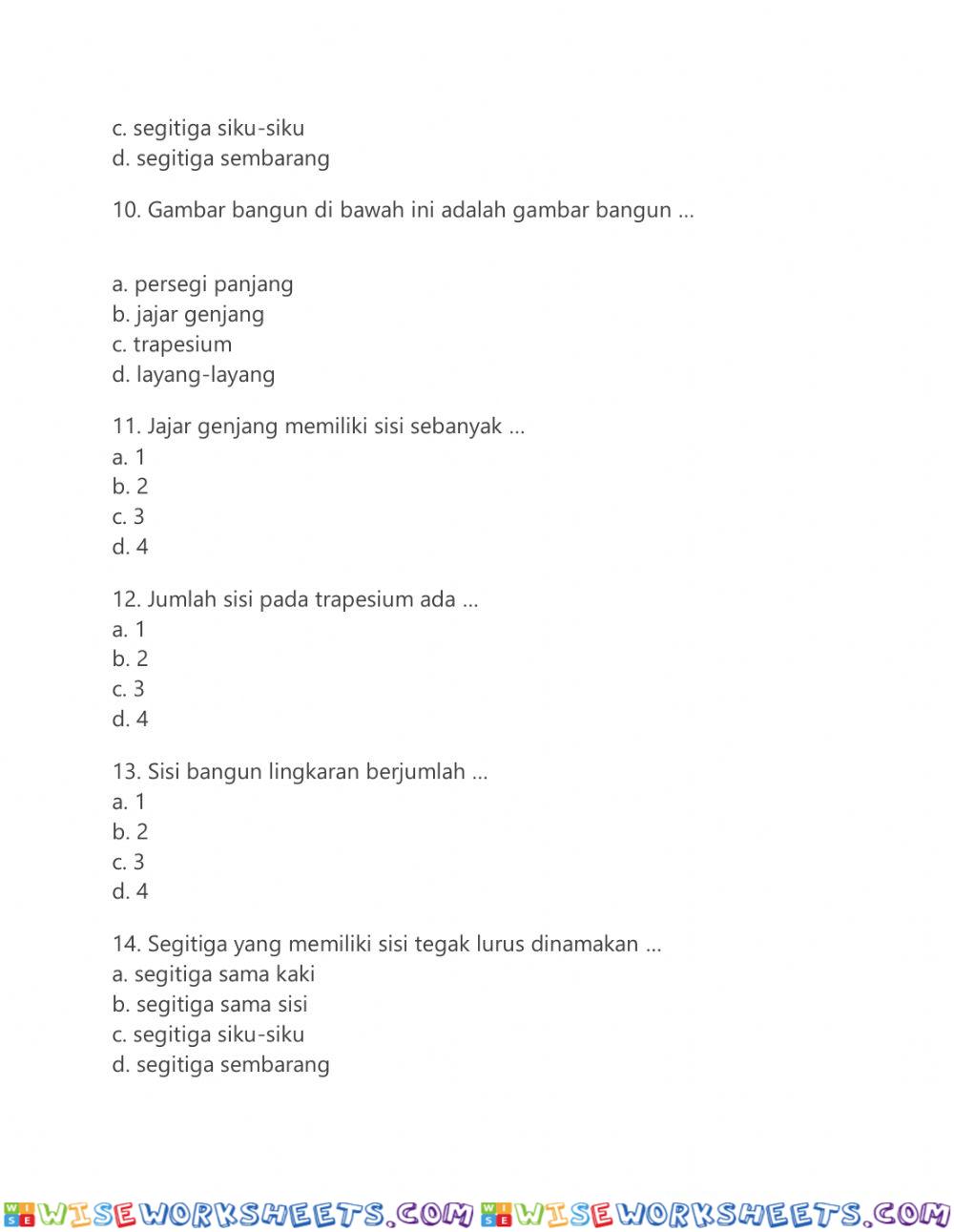 worksheet
