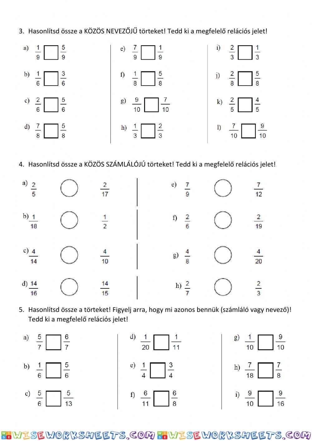 worksheet