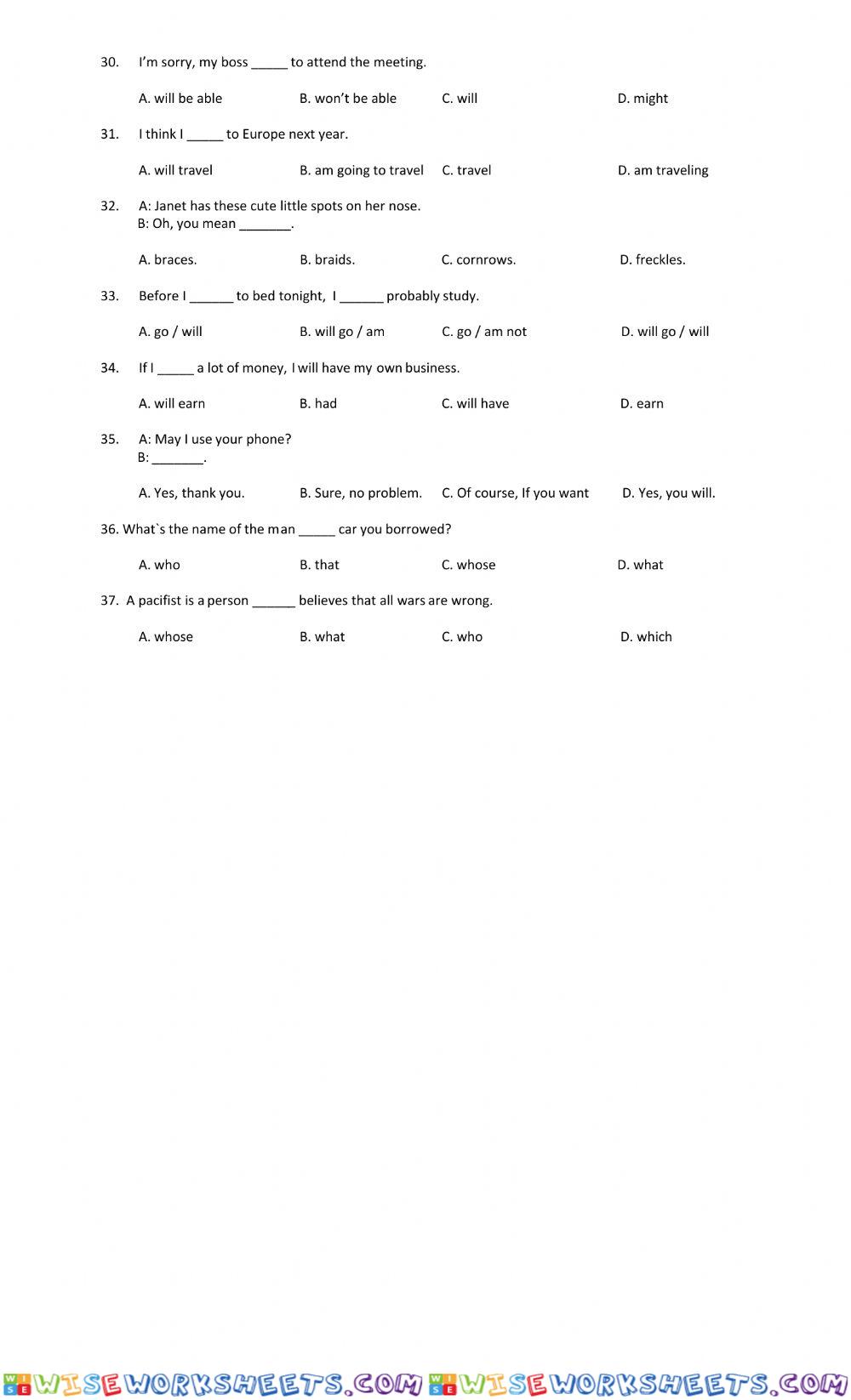 worksheet