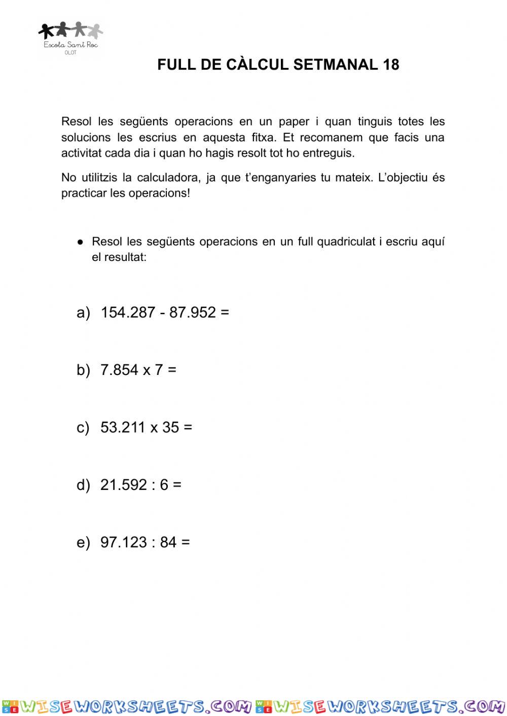 worksheet