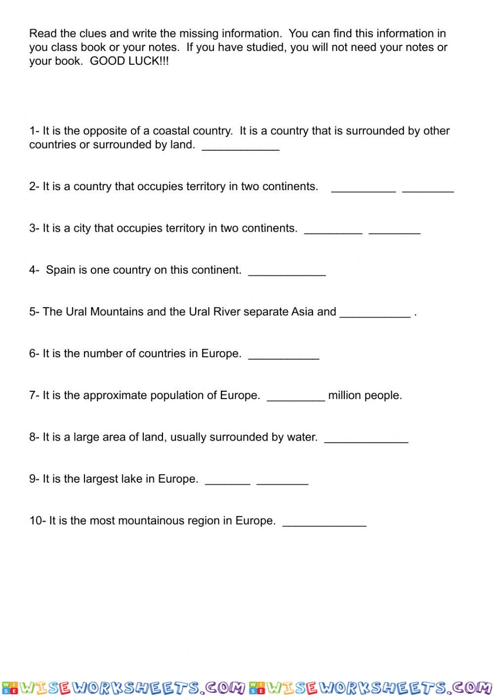 Geography of Europe (1)