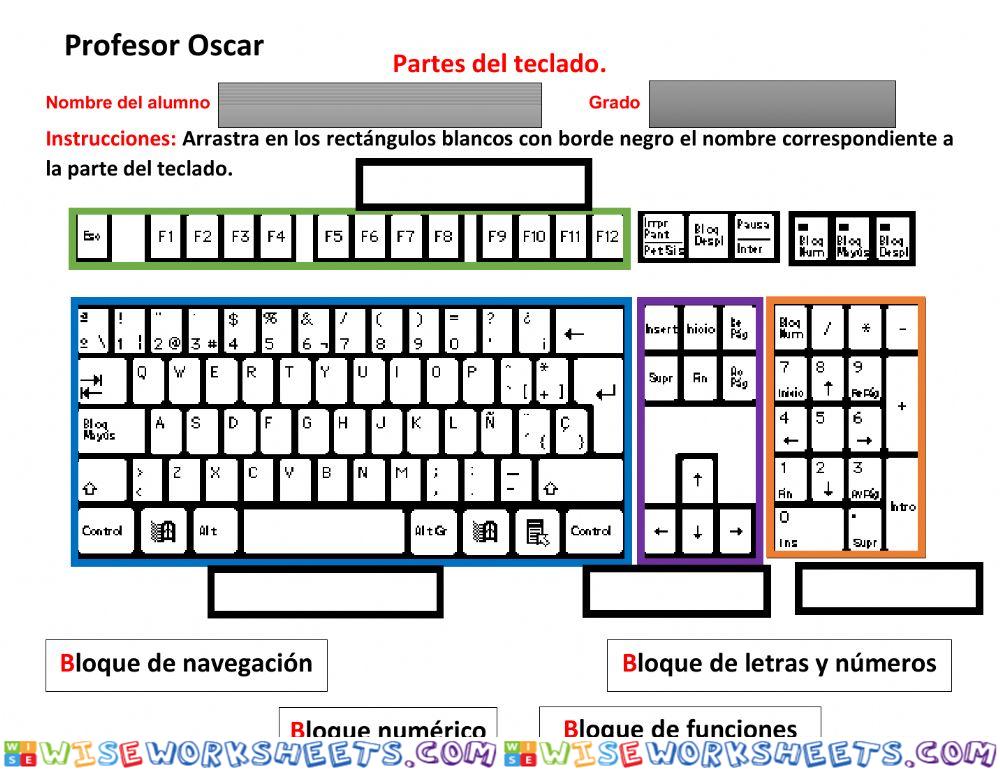 Partes del teclado