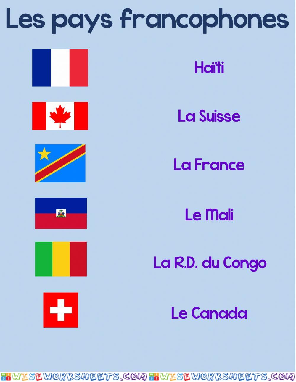Les pays francophones