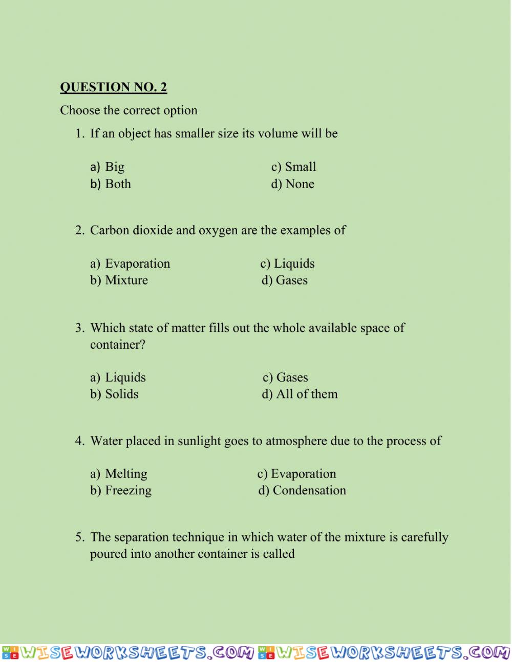 worksheet