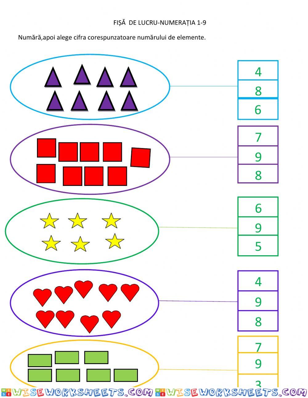 Fisa de lucru-numeratia 1-9