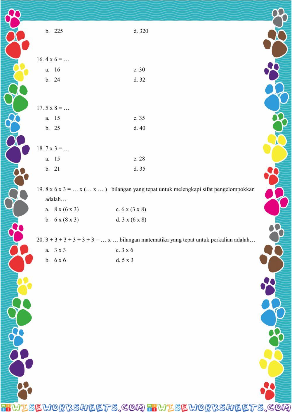 worksheet