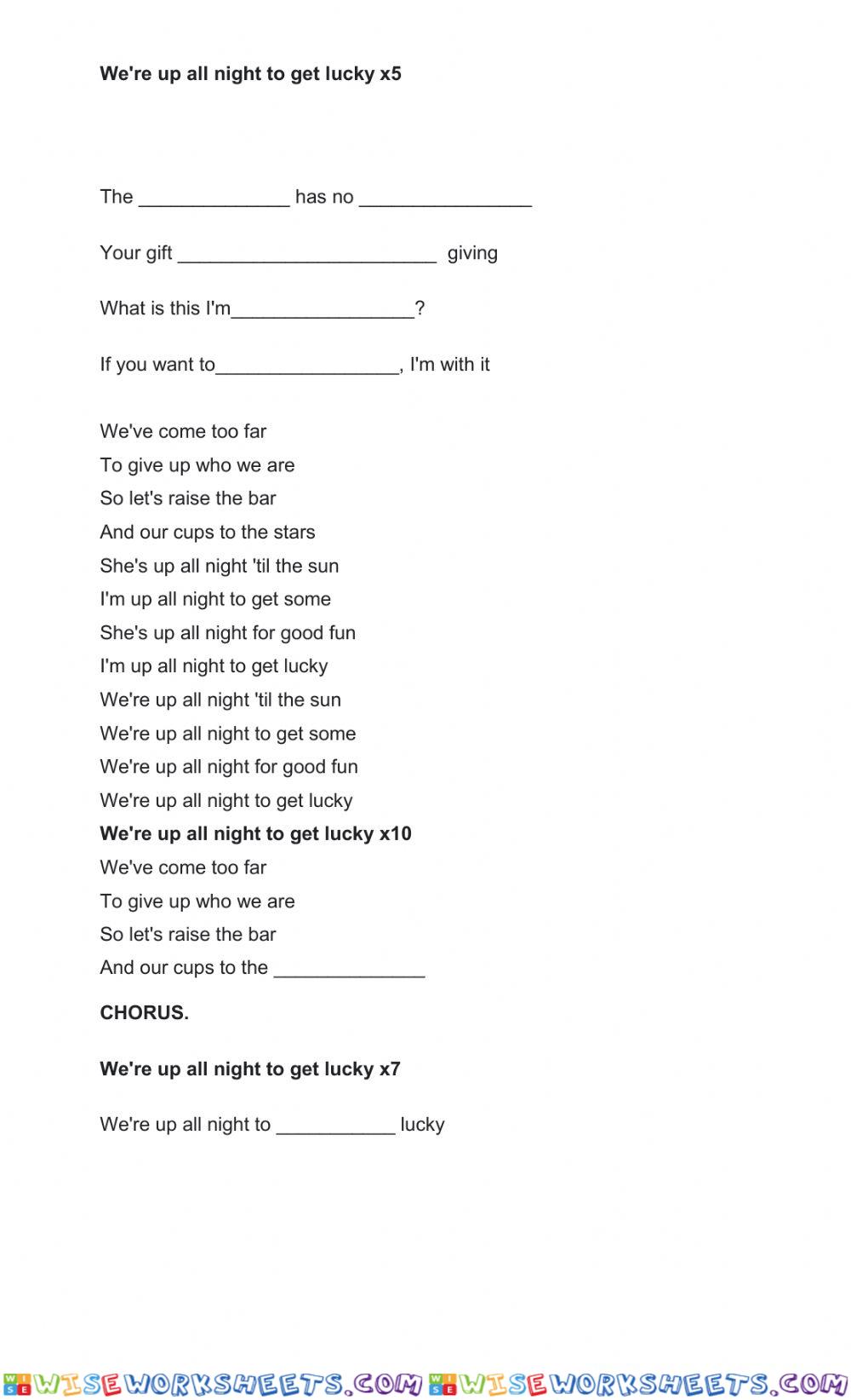 worksheet