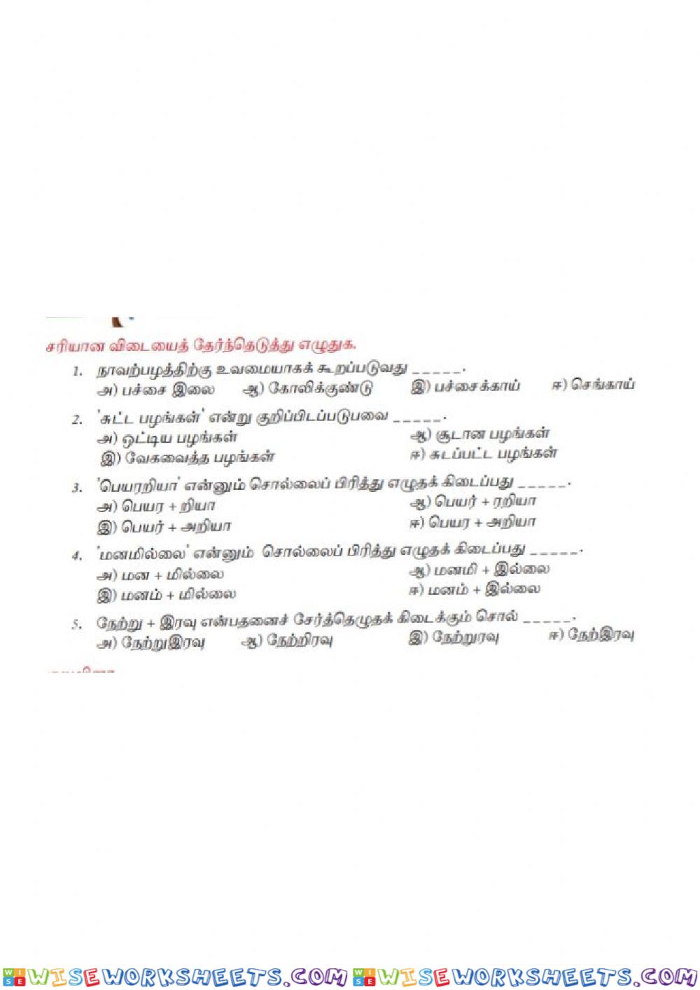 worksheet