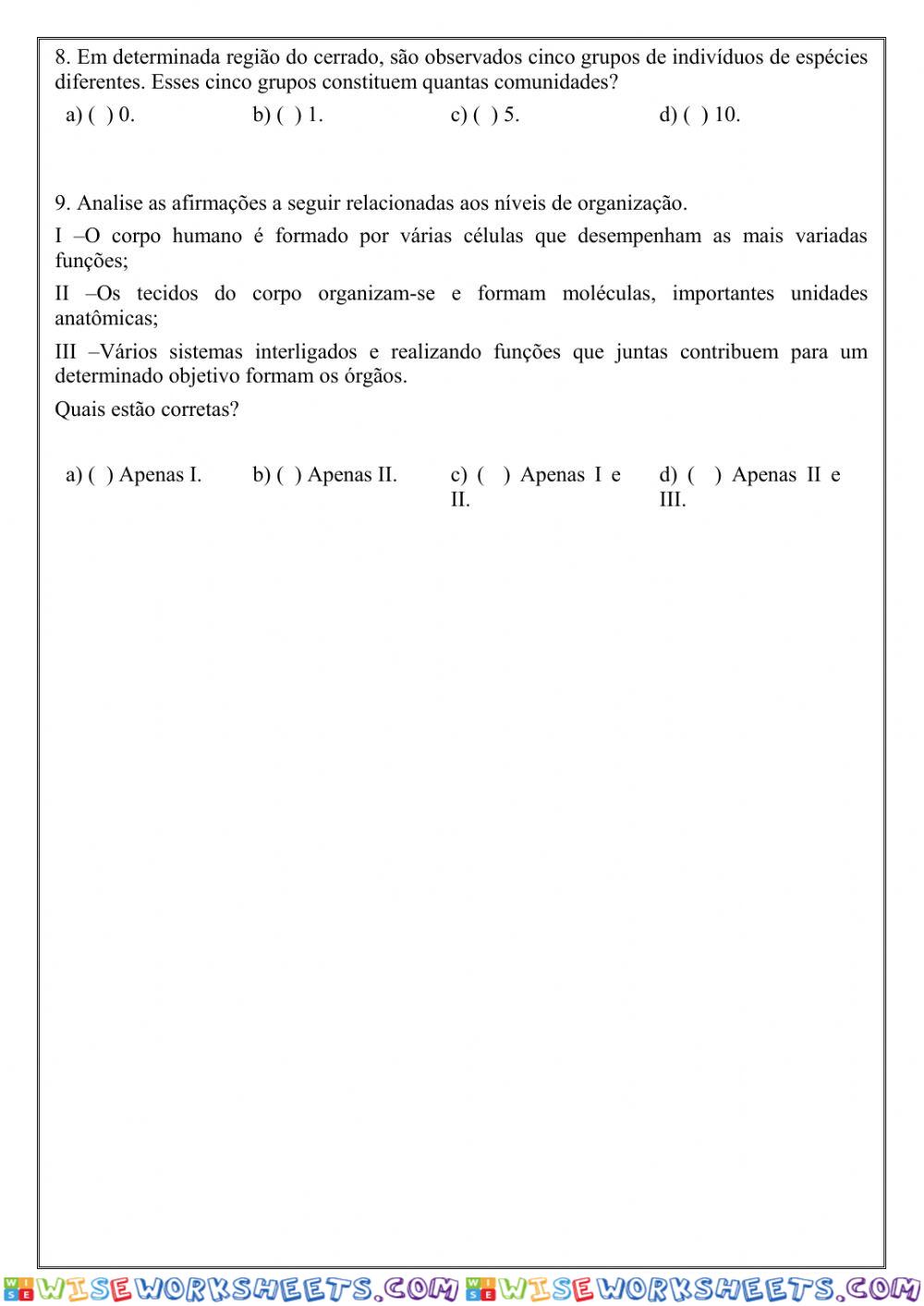 worksheet