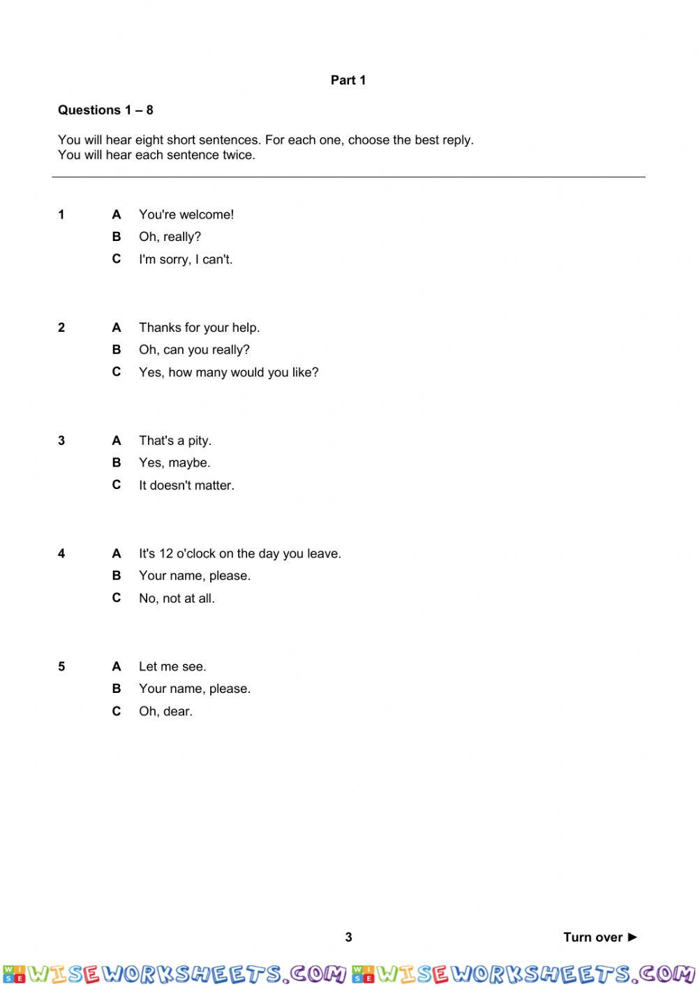 worksheet