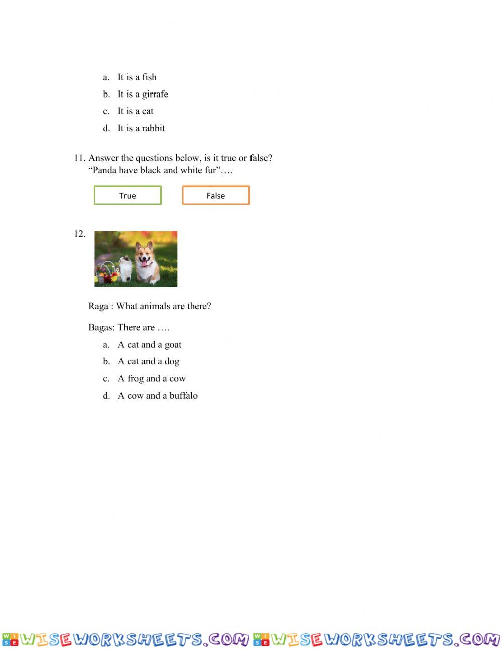 worksheet