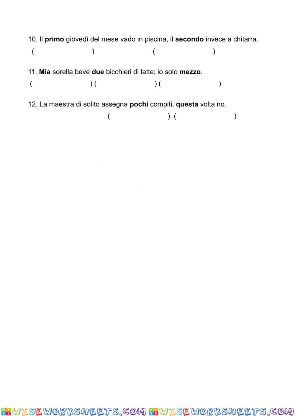 worksheet