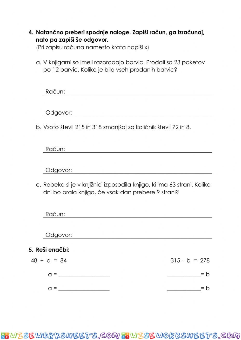 worksheet