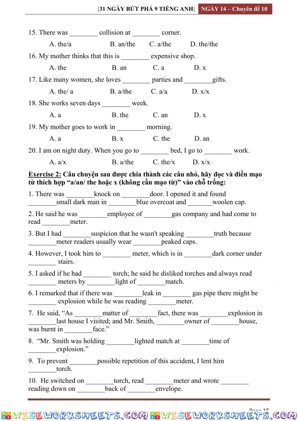 worksheet