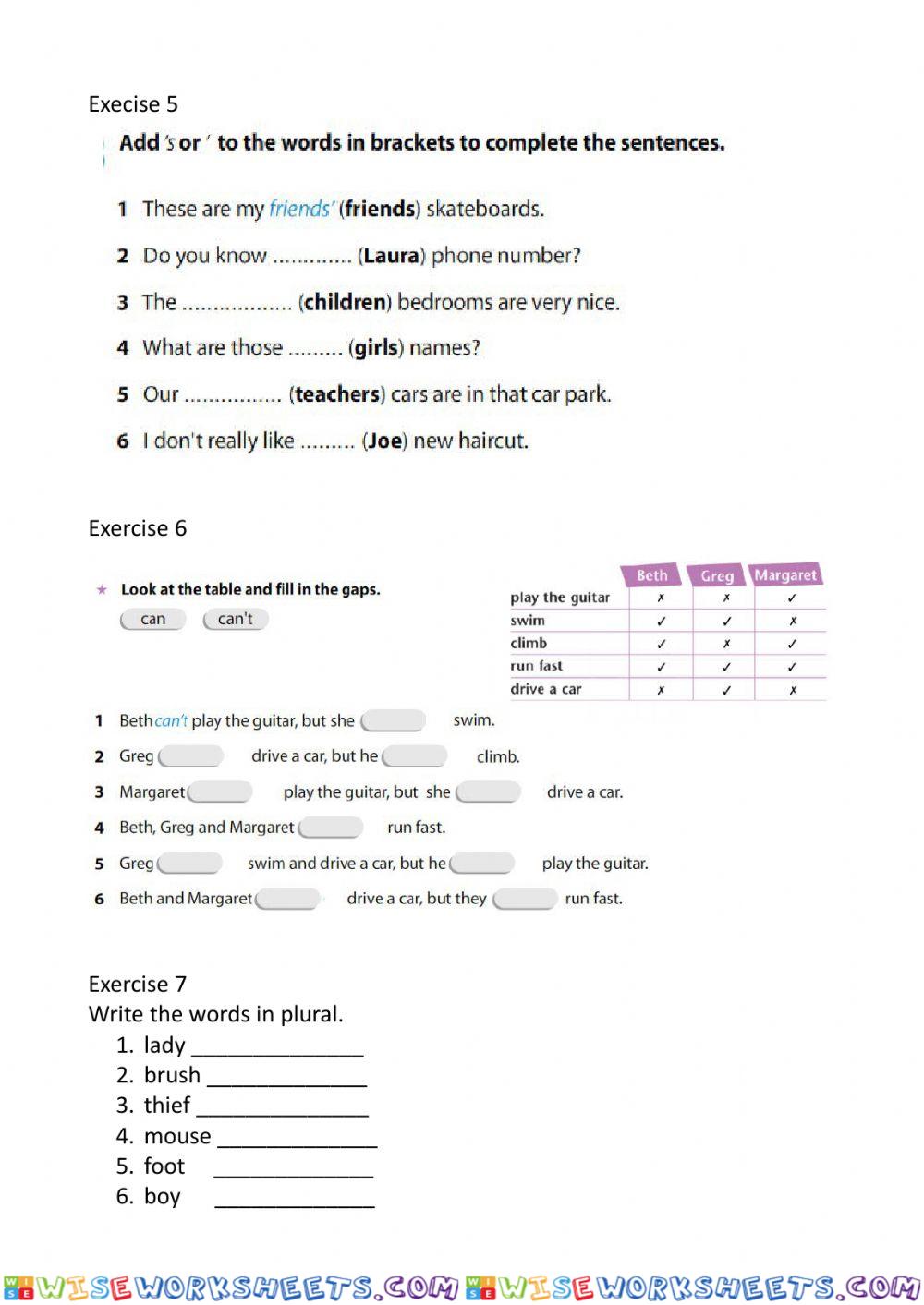 worksheet