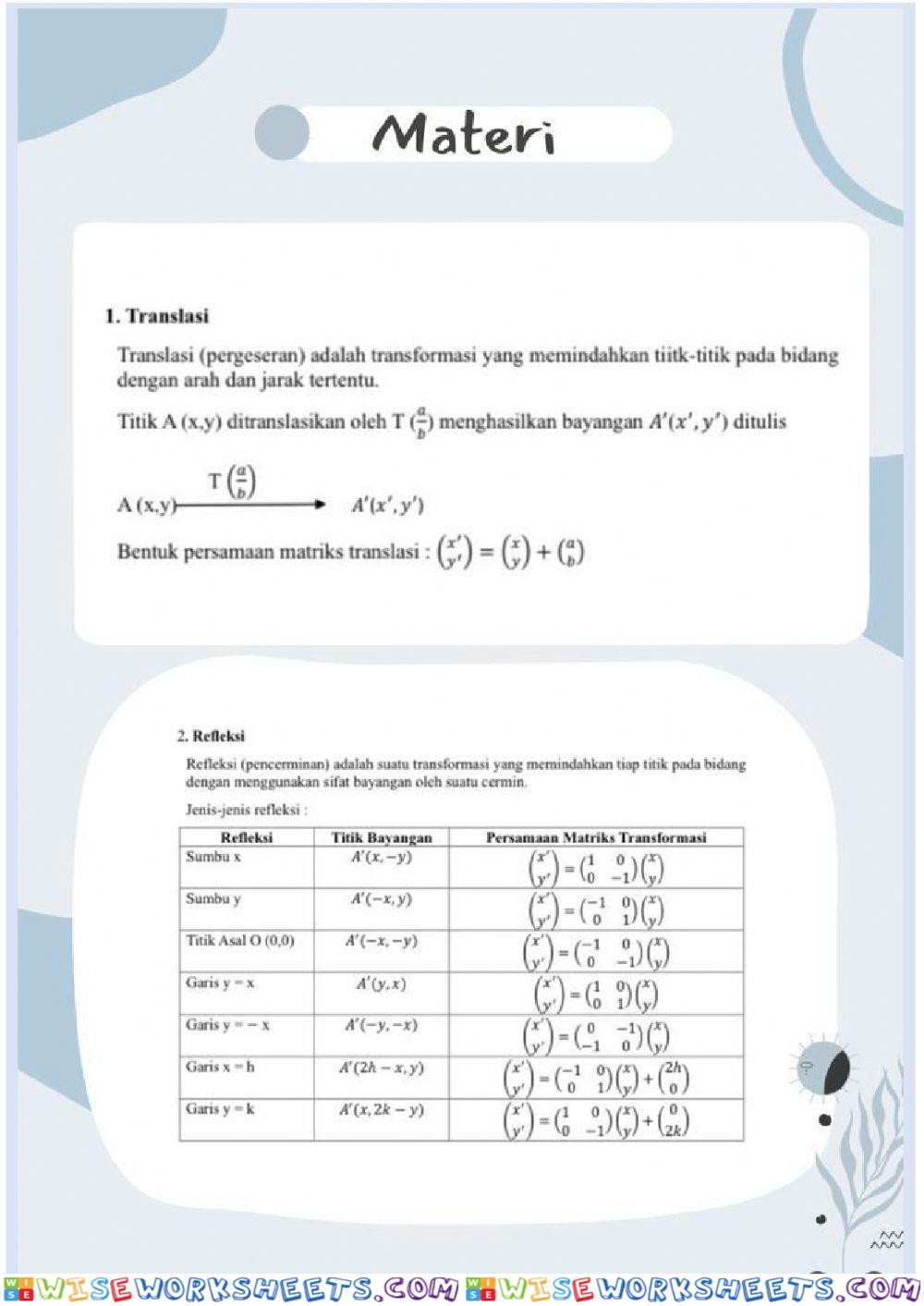 worksheet