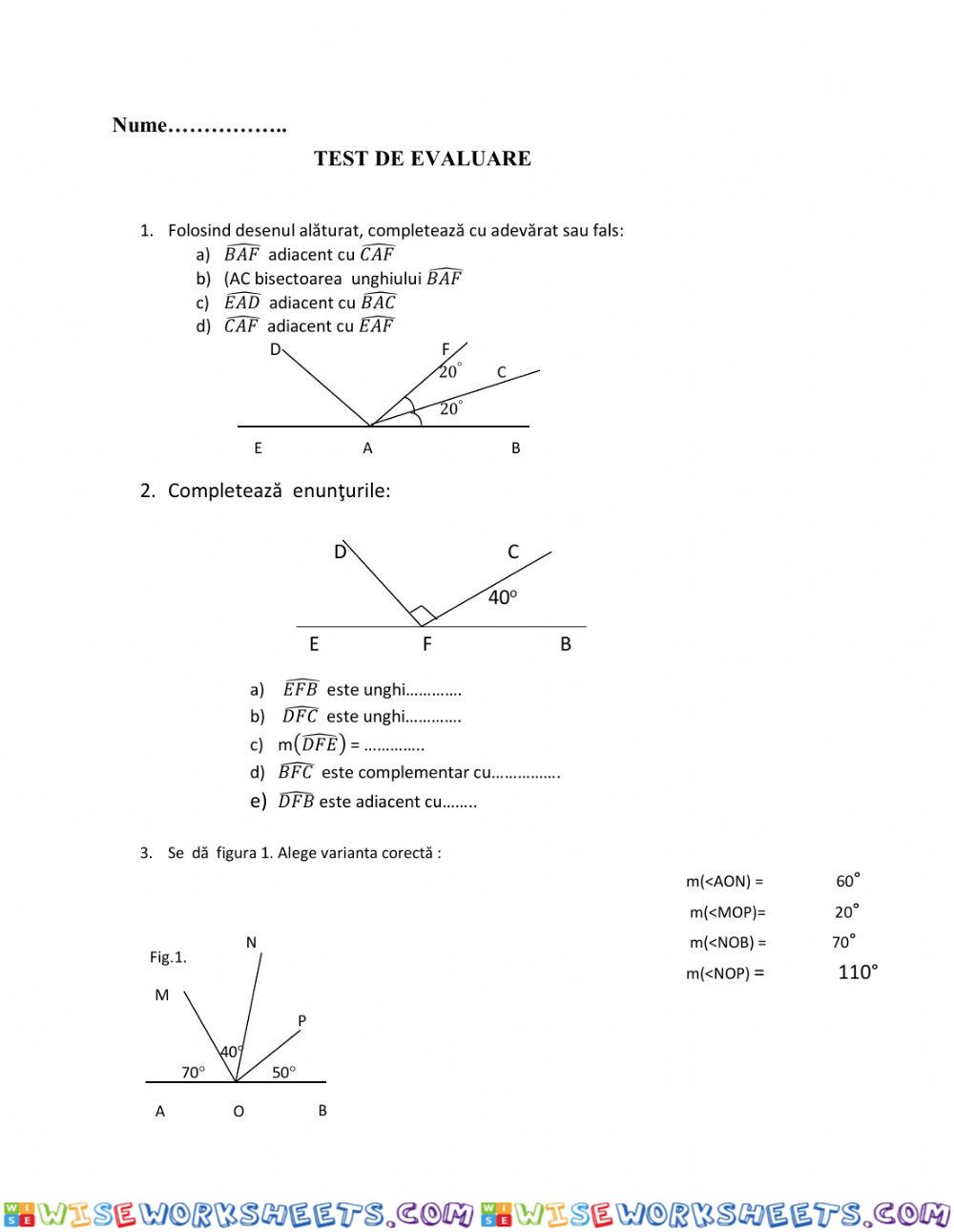 Test unghiuri 6 B