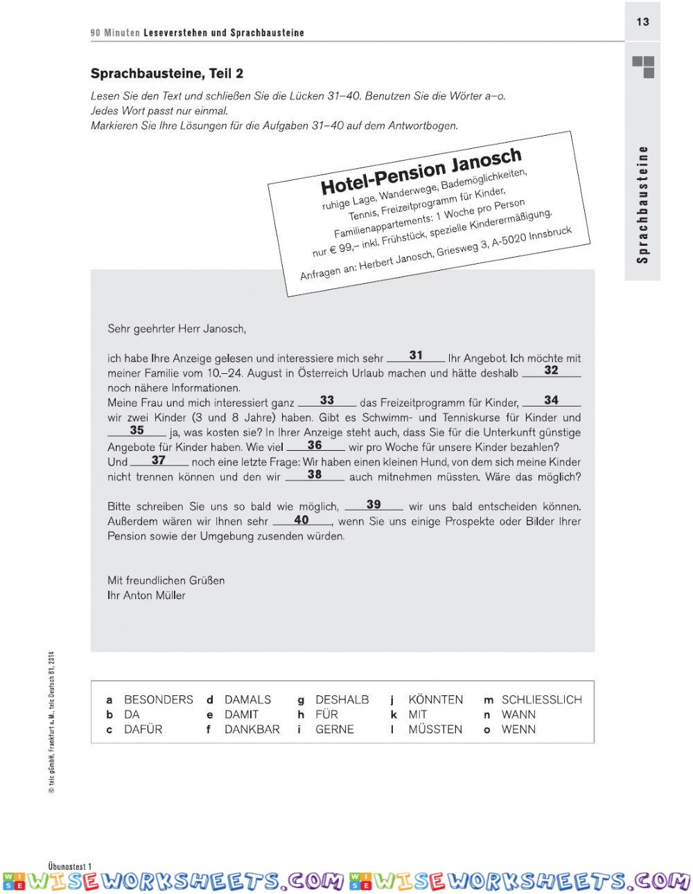 worksheet