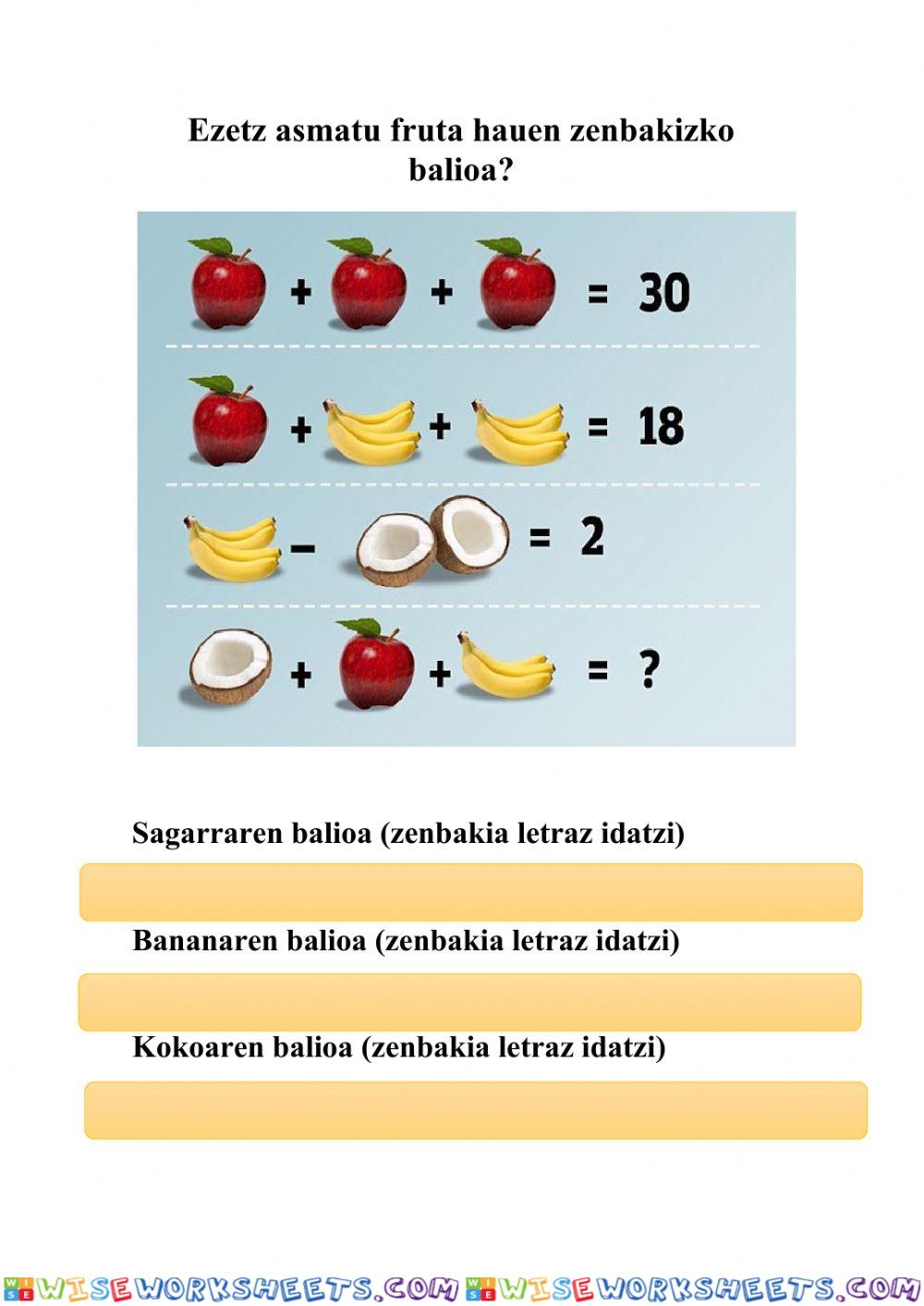 worksheet