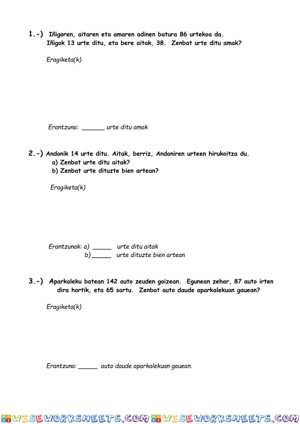 worksheet