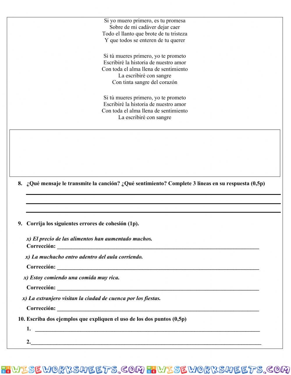 worksheet