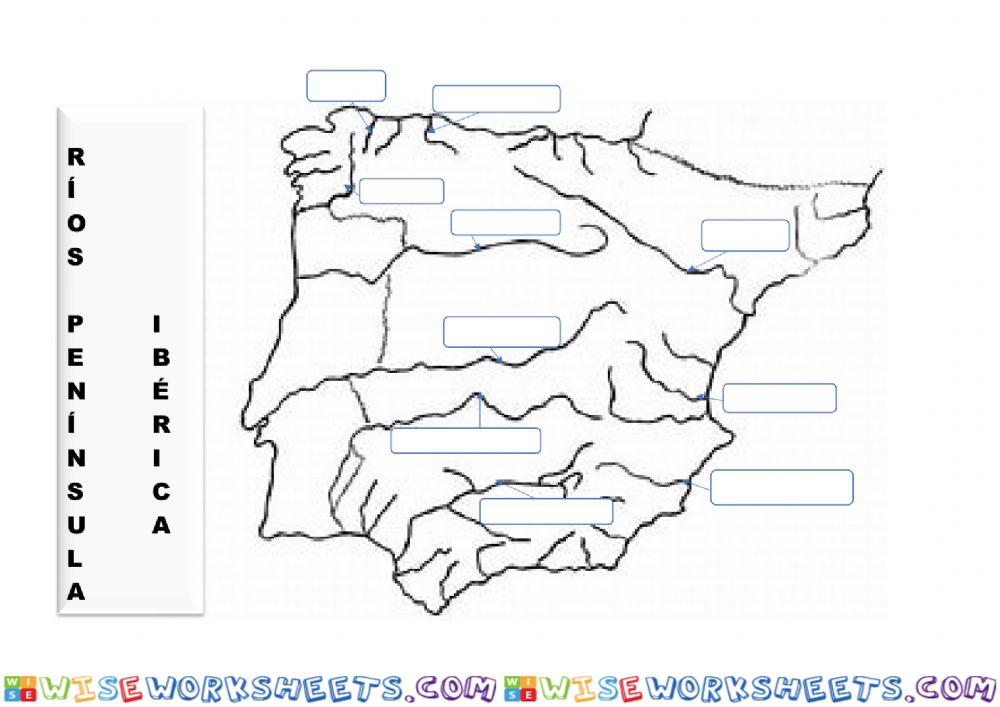 Principais ríos da Península Ibérica
