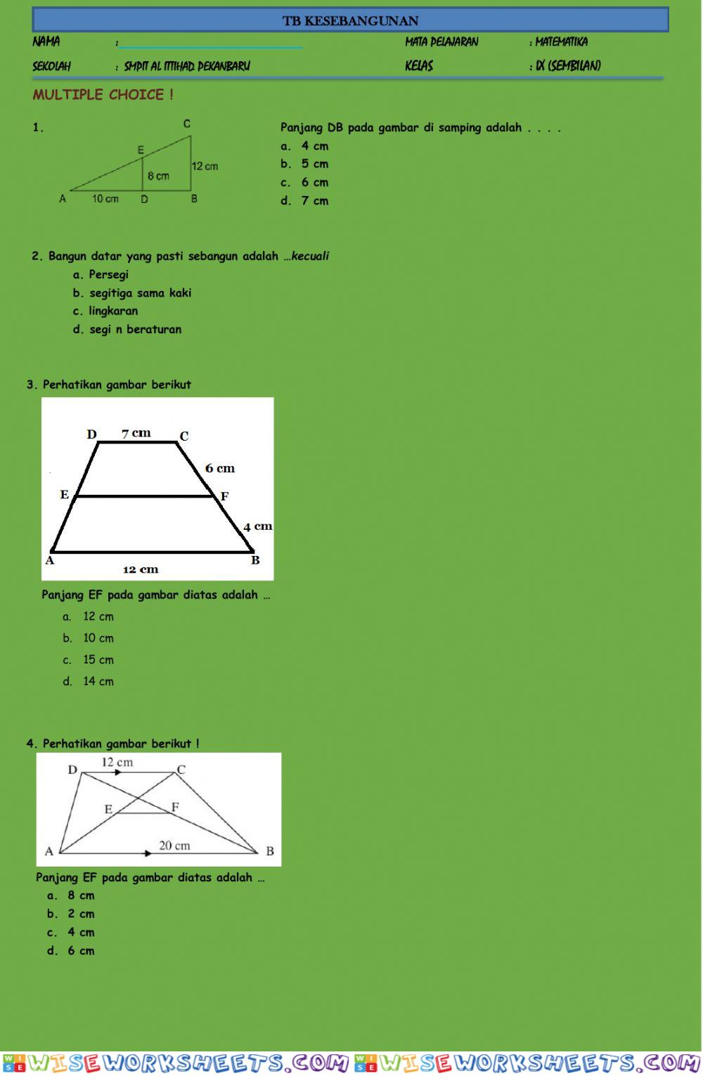 worksheet