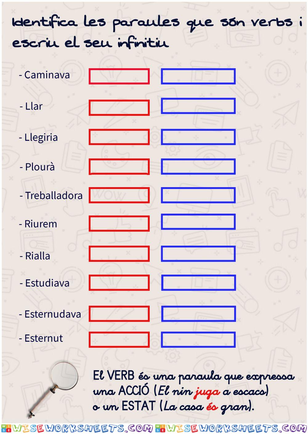 Identifica verb+ininitiu