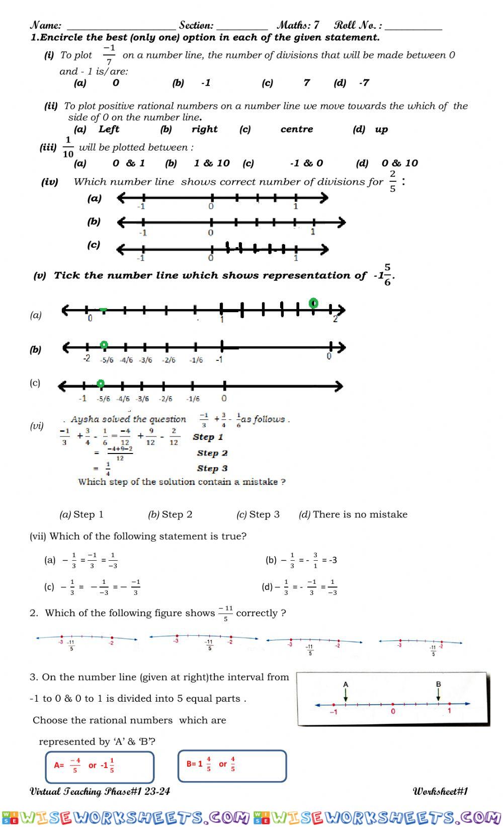 Representation of rational numbers